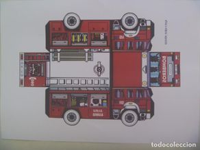 Coleccionismo recortables: RECORTABLE DE UN CAMION DE BOMBEROS DEL CUERPO DE BOMBEROS DE SEVILLA